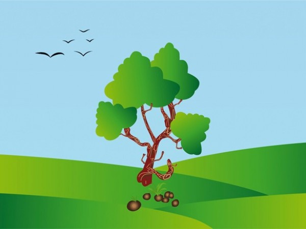 web vector unique ui elements tree stylish sprouted seed solitary seed scene quality original new landscape interface illustrator high quality hi-res HD green graphic fresh free download free field elements download detailed design creative country birds background AI 