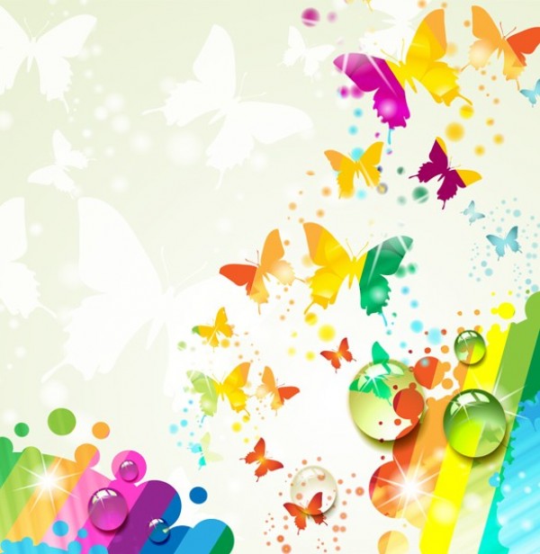 web water drops water vector unique ui elements stylish rainbow quality original new jpg interface illustrator high quality hi-res HD graphic fresh free download free elements droplets download detailed design creative colorful butterfly butterflies background AI abstract 