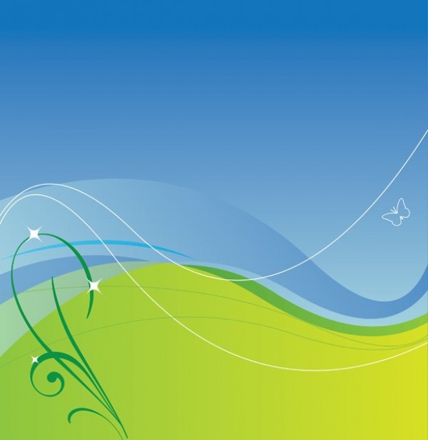 web wave vector unique ui elements stylish skies quality original new nature landscape interface illustrator high quality hi-res HD green graphic fresh free download free fields elements download detailed design creative butterfly blue sky blue background abstract 