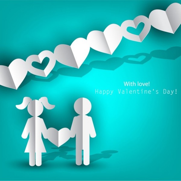 with love web vector Valentines day card valentines unique ui elements stylish string of hearts quality paper cutout original new interface illustrator high quality hi-res hearts HD green graphic girl fresh free download free EPS elements download detailed design creative card boy background 
