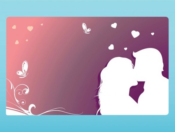 web vector Valentines day card valentines unique ui elements stylish silhouette romantic quality original new love kissing interface illustrator high quality hi-res hearts HD graphic girl fresh free download free elements download detailed design creative couple kissing card butterflies boy background AI 