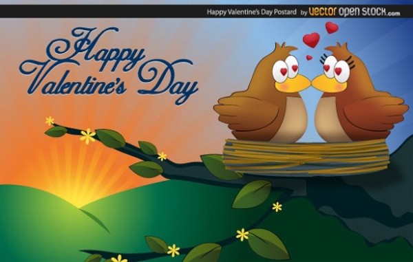 web vector valentines unique ui elements sunset stylish romantic quality original new nest lovebirds love interface illustrator high quality hi-res heart HD graphic fresh free download free EPS elements download detailed design creative cartoon card birds 