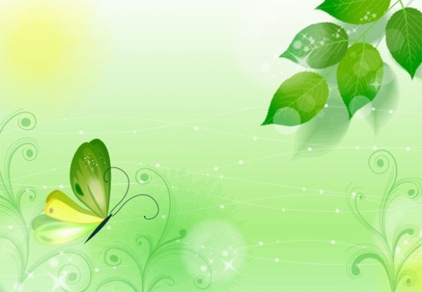 web vector unique ui elements summer stylish spring quality original new nature leaves interface illustrator high quality hi-res HD green graphic fresh free download free EPS elements eco download detailed design creative butterfly background abstract 