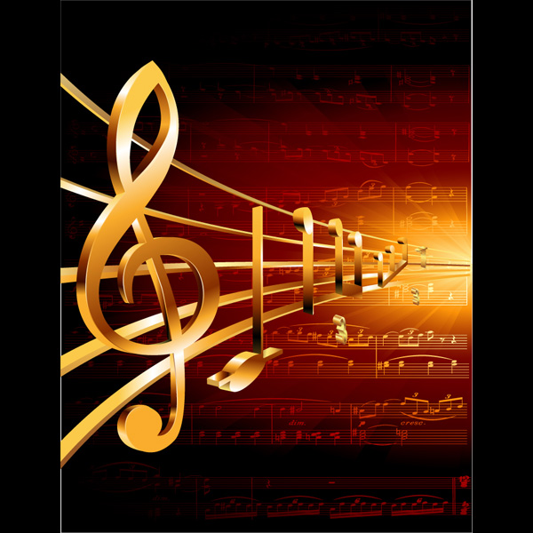 web vector unique ui elements treble clef stylish staff sheet music quality original orange new musical staff musical notes music notes background music notes lights interface illustrator high quality hi-res HD graphic golden gold glowing fresh free download free elements download detailed design dark creative black abstract 3d 