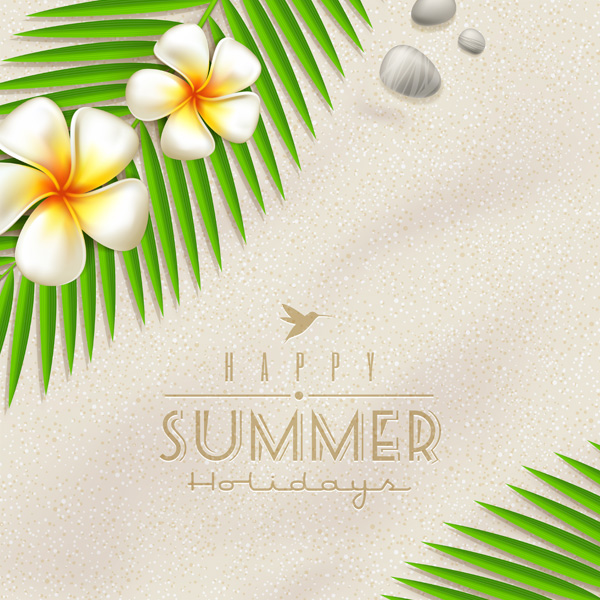 web vector unique ui elements tropical summer beach background summer stylish sand quality plumeria palms original new interface illustrator high quality hi-res HD Hawaiian graphic fresh free download free flowers EPS elements download detailed design creative background 