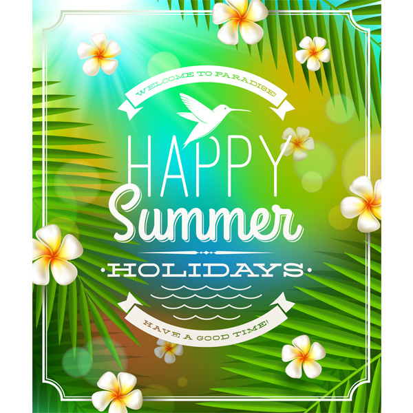 web vector unique ui elements tropical summer stylish quality plumeria paradise palms original new interface illustrator holidays high quality hi-res HD green graphic fresh free download free flowers EPS elements download detailed design creative blue background 