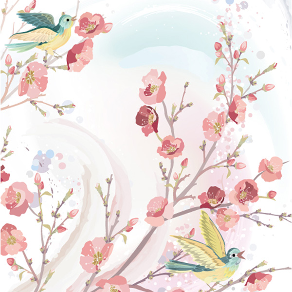 web vector unique ui elements summer stylish spring quality pink original new interface illustrator high quality hi-res HD hand painted graphic fresh free download free flowers flower birds background floral EPS elements download detailed design creative blooms birds background AI 