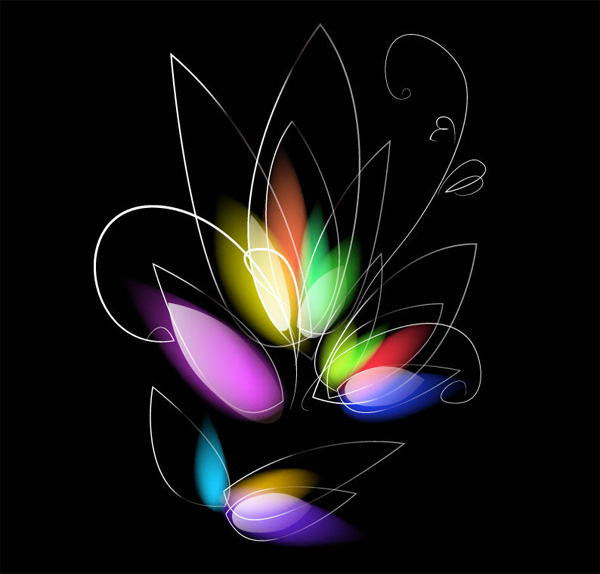 web vector unique ui elements stylish quality petals pencil overlay original new neon iridescent interface illustrator high quality hi-res HD graphic glowing fresh free download free flowers flower background floral EPS elements download detailed design creative colorful black background abstract  