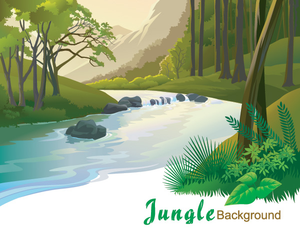 wilderness web vector unique ui elements trees stylish stream scene river quality plants original new nature mountains interface illustrator high quality hi-res HD graphic fresh free download free forest EPS elements download detailed design creative cartoon background 