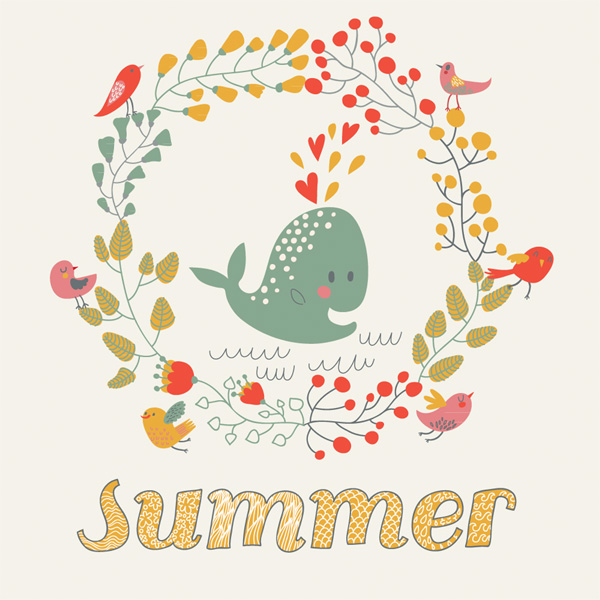 whale web unique ui elements ui summer background summer stylish singing birds quality quaint original old fashioned new modern leaves interface hi-res HD hand painted fresh free download free flowers floral EPS elements download detailed design creative clean cartoon card birds background 