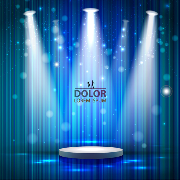vector stage spotlights stage spotlights free download free EPS bokeh blue background backdrop 