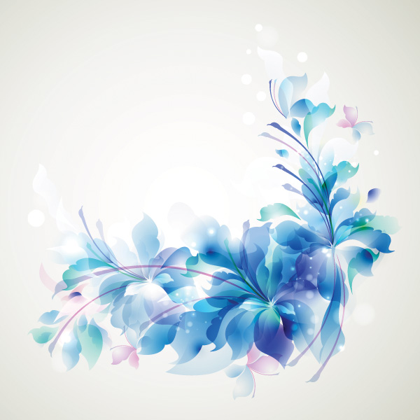 water color vector soft free download free floral fantasy elegant blue background 