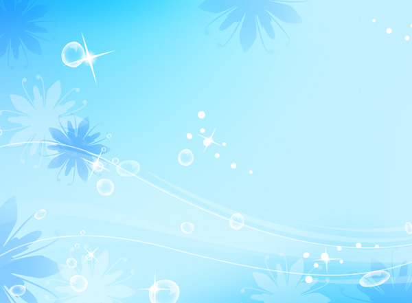 waves vector twinkle stars lines free download free flowers floral bubbles blue background 