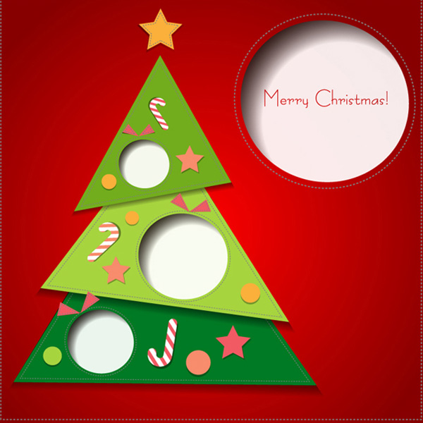 vector tree paper merry christmas free download free christmas card candy cane abstract 