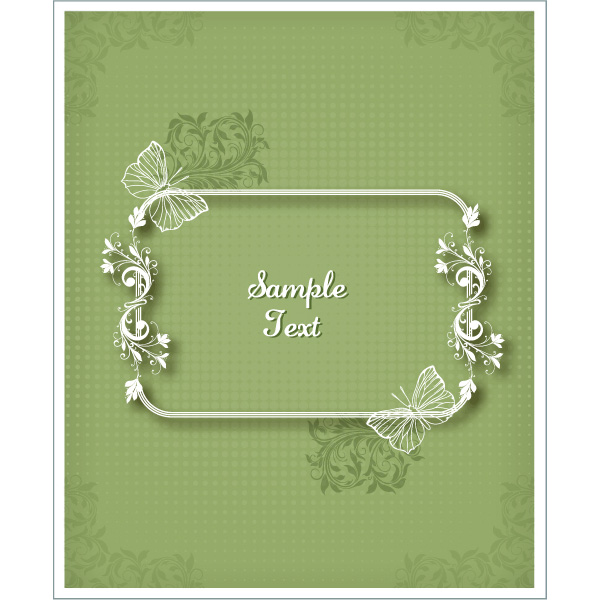vector overlay message grunge green free download free frame floral elegant dotted card background  