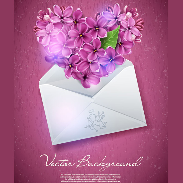vector pink heart free download free flowers floral heart floral envelope cupid card background 