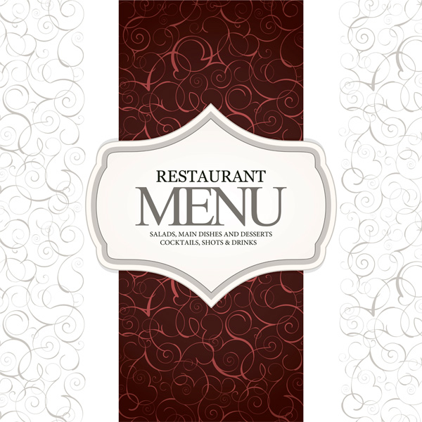 vintage label vector swirls menu cover menu label free download free background 