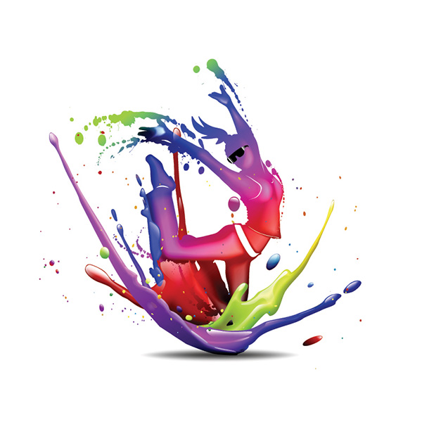 vector splatter splash paint splash paint leaping girl girl in paint free download free colorful background abstract 