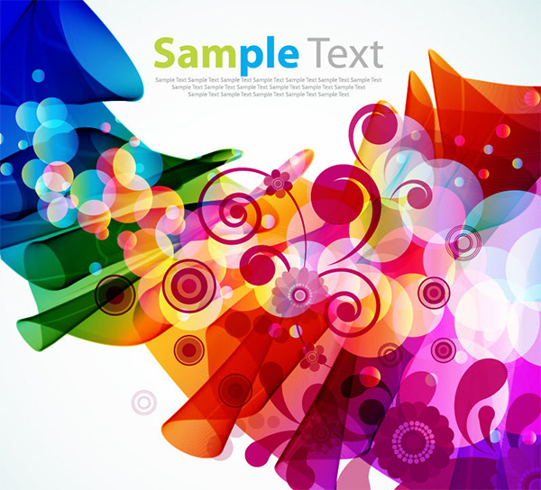 vector shapes free download free floral dots curls colorful circles bubbles background abstract 