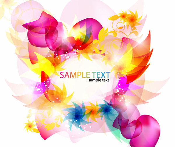 wreath vector transparent glowing free download free flowers floral colorful background artwork abstract 