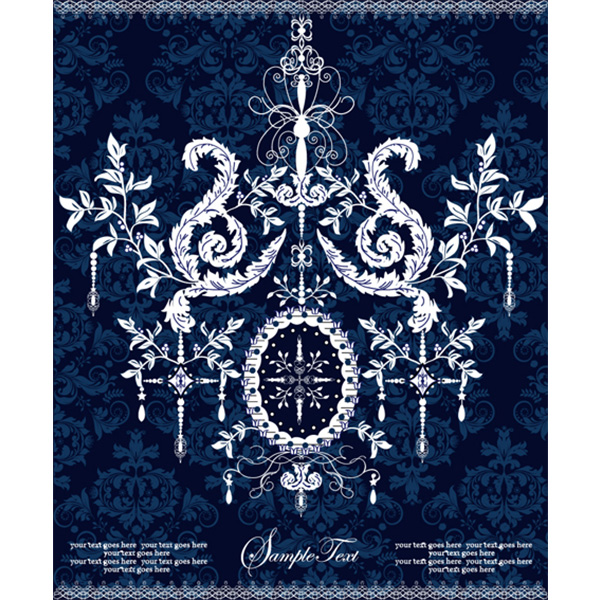wallpaper vintage vector free download free floral european dark candelabrum blue background 