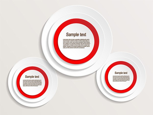 vector text round rings red layered labels free download free circles background 