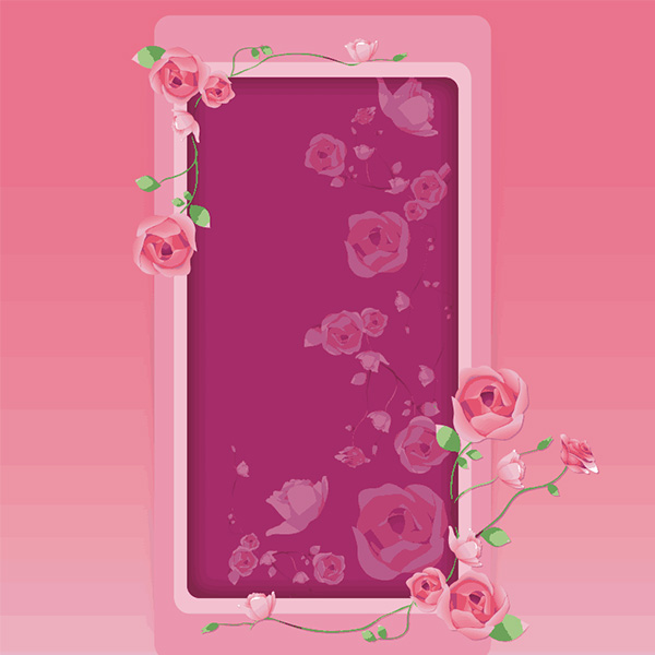 vector roses romantic pink photo frame message free download free frame floral frame floral 