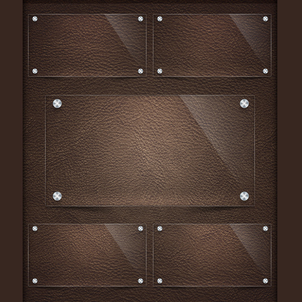 ui elements ui sponsor board showcase metal rivets leather glass free download free display clientele client acrylic 
