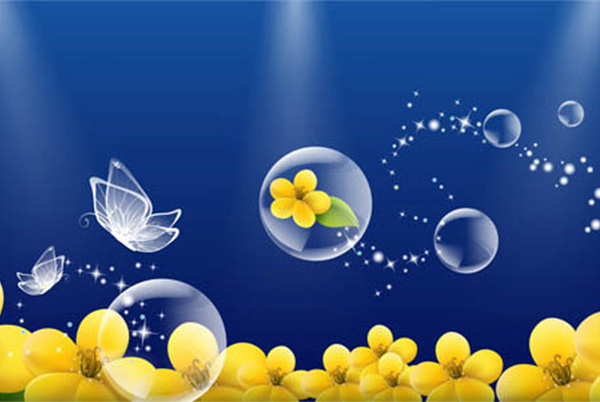 yellow vector free download free flowers floral crystal butterfly butterflies blue background abstract 