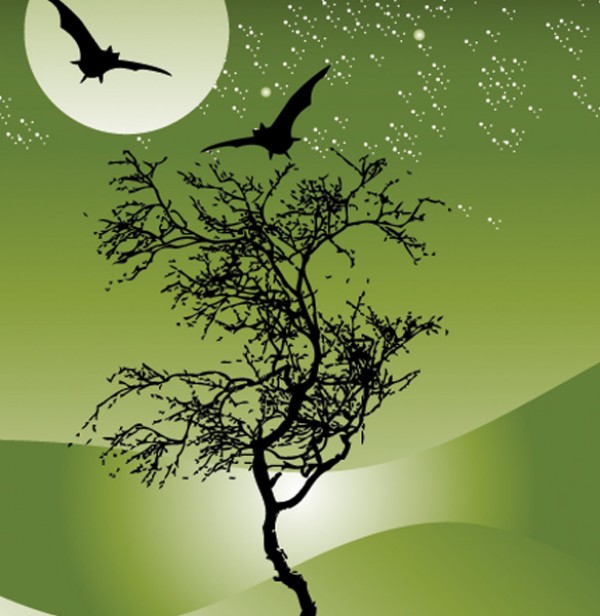 web Vectors vector graphic vector unique ultimate tree stars silhouette scene quality Photoshop pack original night new nature moon modern illustrator illustration high quality fresh free vectors free download free download design creative bats background AI 