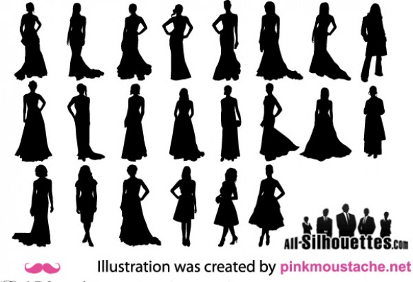 women woman Vectors vector graphic vector unique silhouettes quality Photoshop pack original modern long dress illustrator illustration high quality fresh free vectors free download free fashion evening dress dresses dress download creative AI 