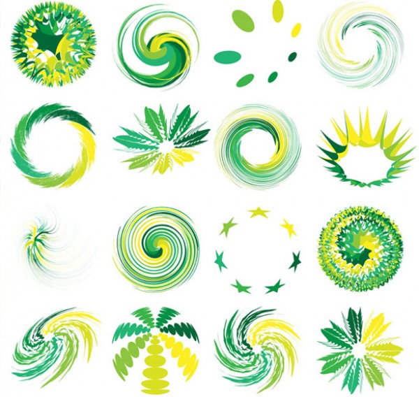 vector swirl round psd Photoshop objects logo illustrator green graphic free vectors EPS eco friendly circle AI abstract 