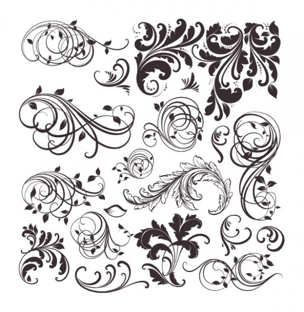 vintage Vectors vector graphic vector unique swirl scroll quality Photoshop pattern pack original modern illustrator illustration high quality fresh free vectors free download free floral elements download decorative decor creative background AI 