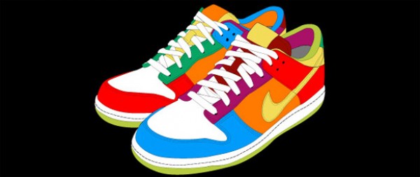 Vectors vector graphic vector unique sneakers runners quality Photoshop pack original nike+ modern illustrator illustration high quality fresh free vectors free download free download creative colorful AI 