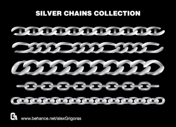Vectors vector graphic vector unique silver chain silver quality Photoshop pack original modern links illustrator illustration high quality fresh free vectors free download free download creative chain AI 