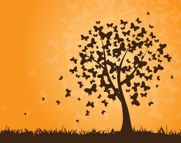 Vectors vector graphic vector unique tree silhouette quality Photoshop pack original modern illustrator illustration high quality glow fresh free vectors free download free download creative butterfly butterflies AI 