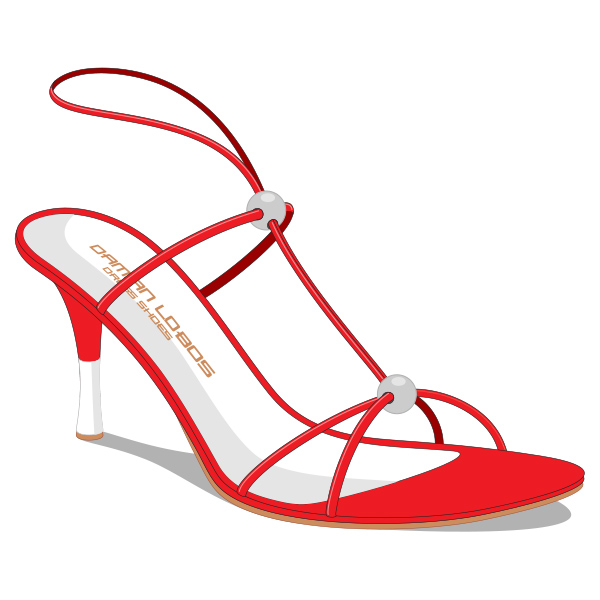 vector strap sandal shoe sandal red heels dressy dress 