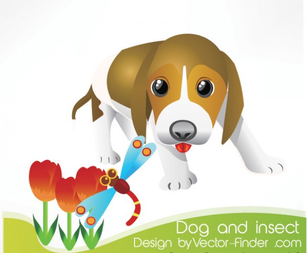 Vectors vector graphic vector unique tulips quality puppy pup Photoshop pack original modern insect illustrator illustration high quality fresh free vectors free download free flower dragonfly download curious creative beagle AI 