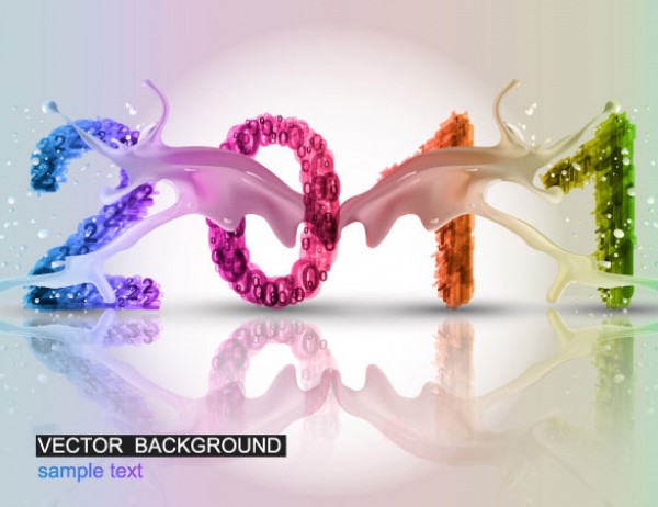 symphony stylish psd photoshop sources new year milk liquids free vectors effect dynamic awesome 2011 