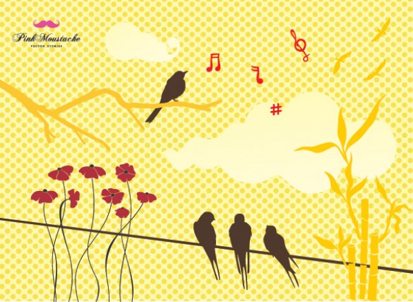 Vectors vector graphic vector unique silhouette quality Photoshop pack original musical music notes modern illustrator illustration high quality fresh free vectors free download free flower download creative birds bamboo AI 