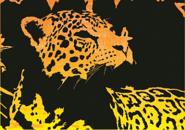 Zoo Wildcat vector stylish spotted silhouette Rainforest orange leopard Jaguar Vector jaguar image illustrator free download free Feline download Dangerous Central America black animal Amazon abstract 