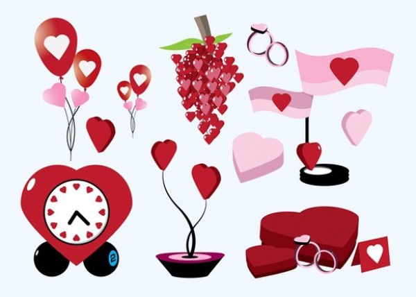web vector valentines day valentine unique stylish romance quality original new love illustrator high quality hearts heart shaped heart clock graphic fresh free download free download design creative 