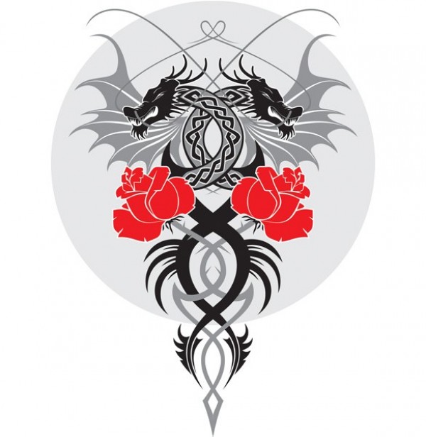 web vector unique symbol stylish roses quality original illustrator high quality heraldry graphic fresh free download free emblem dragons download design creative 