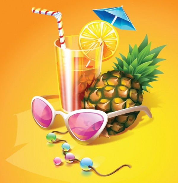web vector unique umbrella tropics tropical sunglasses summer stylish quality pineapple original illustrator hot high quality graphic fresh free download free drink download design creative cocktail 