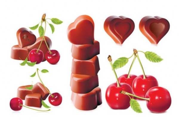 web vector valentines unique ui elements stylish quality original new illustrator high quality hi-res heart shaped chocolates heart HD graphic fresh free download free download detailed design creative chocolate cherry cherries 