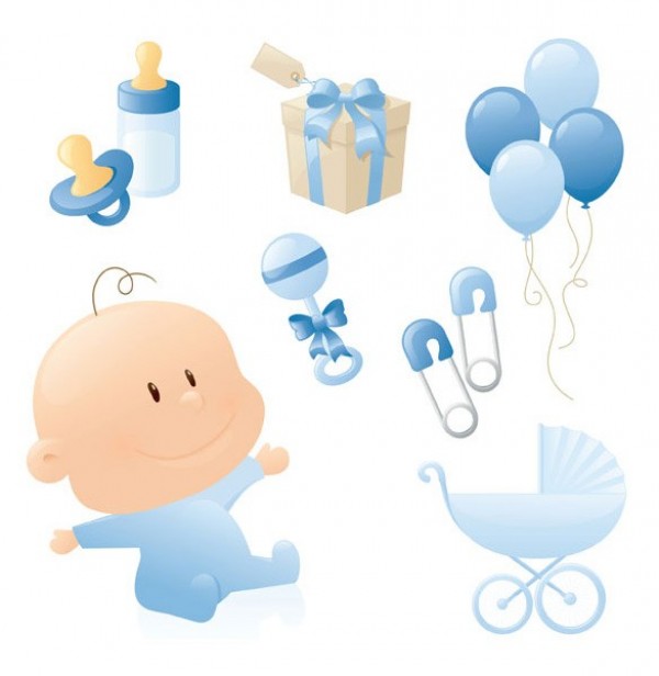 web vector unique ui elements stylish rattle quality pins pacifier original new illustrator high quality hi-res HD graphic gift box fresh free download free download design creative carriage bottle blue balloons baby 
