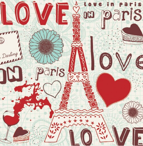 wine web vector unique ui elements stylish romantic quality Paris original new love interface illustrator high quality hi-res heart HD graphic fresh free download free elements Eiffel Tower download detailed design creative 