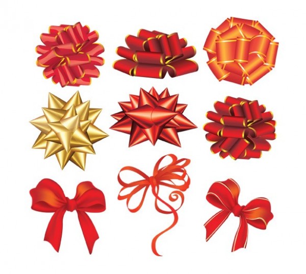 web vector unique ui elements stylish ribbon red bow red quality original new interface illustrator high quality hi-res HD graphic gold bow gold gift bows gift fresh free download free elements download detailed design creative christmas 