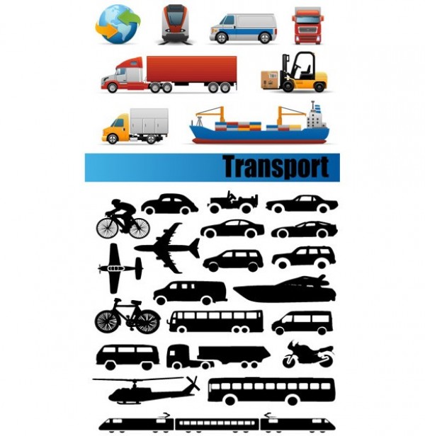 web vehicle vector van unique ui elements truck transport train stylish silhouette ship quality plane pack original new jet interface illustrator icons high quality hi-res helicopter HD graphic globe fresh free download free forklift elements download detailed design creative car bus bicycle barge 