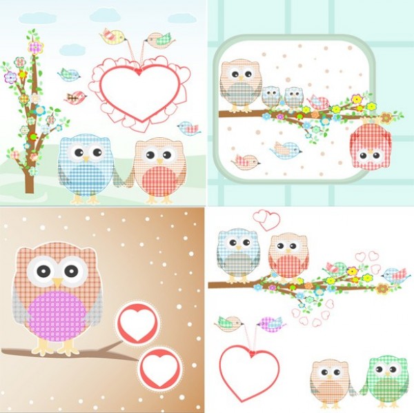 web vector unique sweet stylish quality quaint owls owl original love illustrator illustration high quality hearts heart graphic fresh free download free download design creative card birds background 